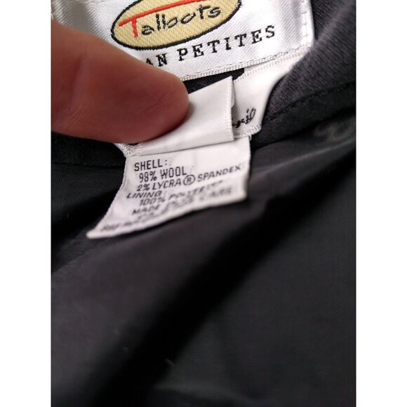 Talbots Woman Petites 16W Gray Wool Blend Lined Pants Stretch Italian Fabric Vtg - Picture 8 of 8